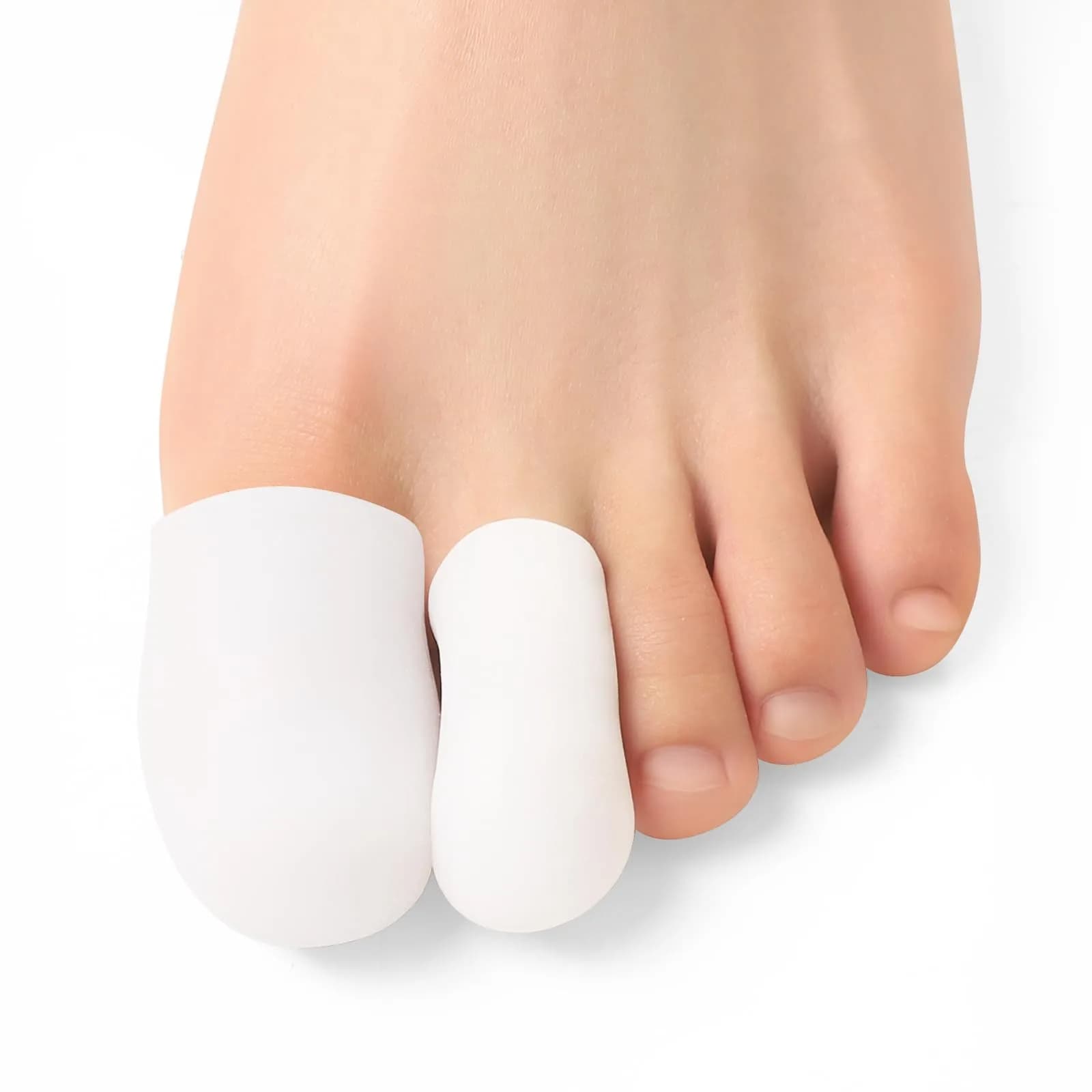 Bukihome Silicone Toe Caps for Blister & Corn Protection, 12 PCS (Large/Medium), White | Relieve Toe Pain Instantly