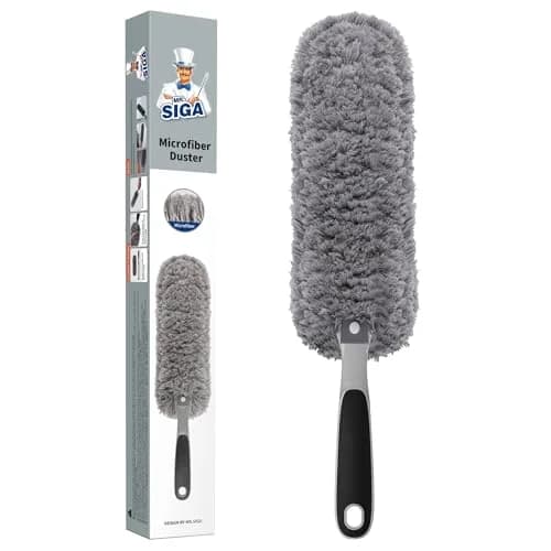 MR.SIGA Microfiber Duster Washable Dust Remover for Household Cleaning | Large Microfiber Head, Non-Slip Handle thumbnail 1
