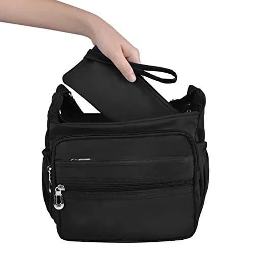 NOTAG Crossbody Bag for Women Waterproof Shoulder Bag Large Size | Multi-Pocket Nylon Purse with RFID Blocking thumbnail 6