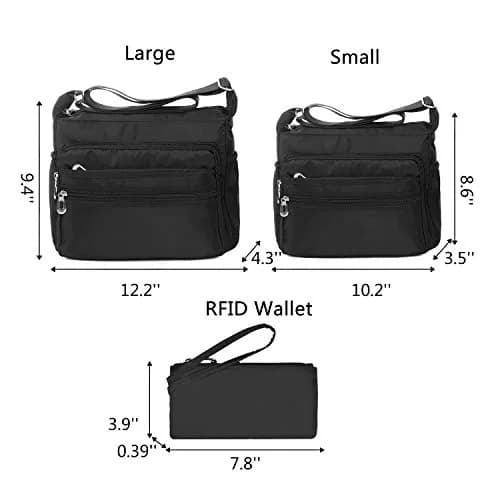NOTAG Crossbody Bag for Women Waterproof Shoulder Bag Large Size | Multi-Pocket Nylon Purse with RFID Blocking thumbnail 3