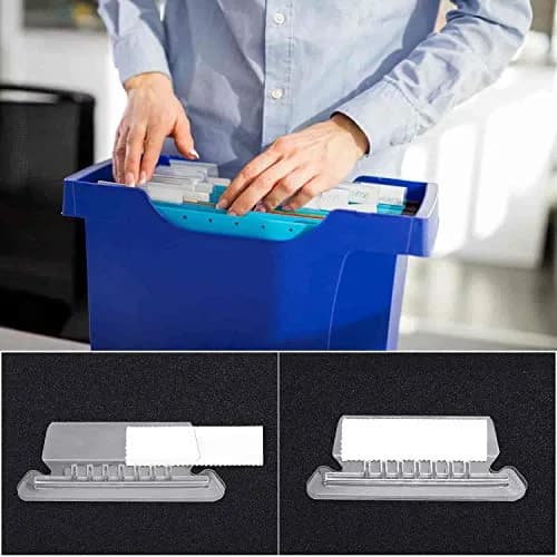 Selizo Hanging File Folder Tabs & Inserts 2" Wide | 100 Sets Value Pack for Easy Organization thumbnail 4