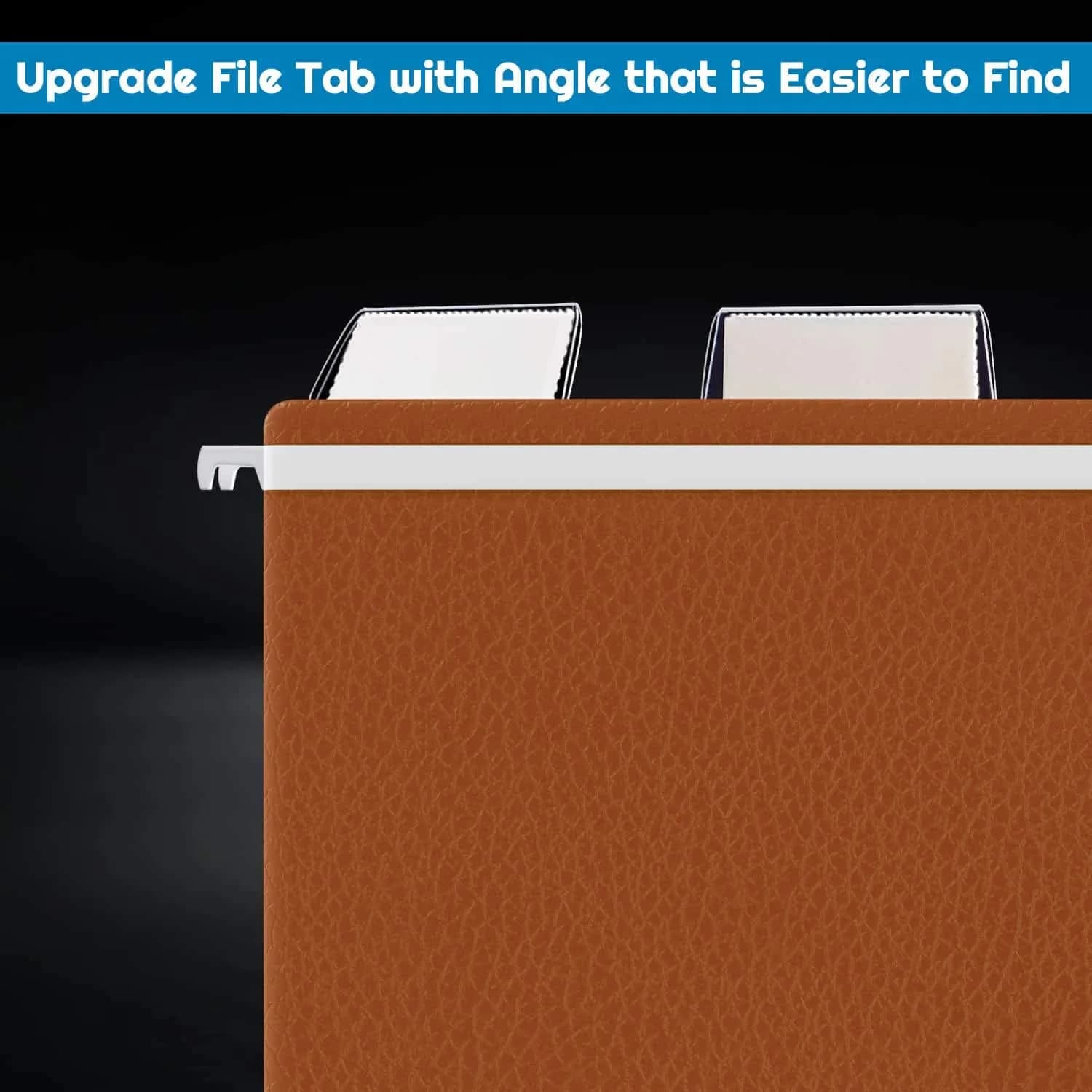 Selizo Hanging File Folder Tabs & Inserts 2" Wide | 100 Sets Value Pack for Easy Organization - view 5