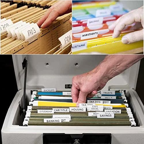 Selizo Hanging File Folder Tabs & Inserts 2" Wide | 100 Sets Value Pack for Easy Organization thumbnail 7