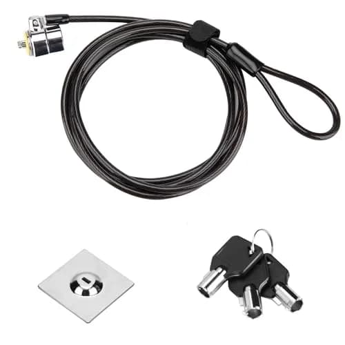 LORADAR Laptop Cable Lock - 6.7Ft Security Cable with Adhesive Anchors | Anti-Theft Device for Laptops, Tablets & Phones thumbnail 1
