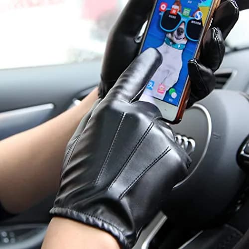 Long Keeper Leather Touchscreen Gloves Winter Driving Warm Wrist Gloves | Stylish & Durable thumbnail 5