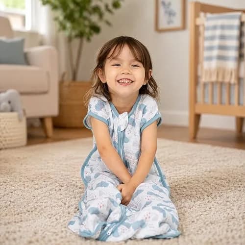TADO MUSLIN Baby Sleep Sack 2-4 T | Organic Cotton Toddler Wearable Blanket 0.5 TOG X-Large thumbnail 3