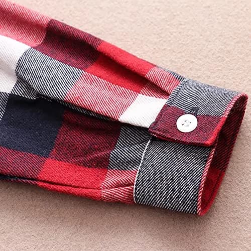 Goodplayer Kids Plaid Flannel Shirt 12-18 Months | Soft Cotton & Warm Long Sleeve thumbnail 6
