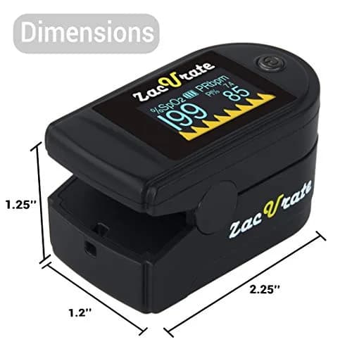 Zacurate 500C Fingertip Pulse Oximeter Blood Oxygen Monitor 1 Count | FDA Approved for Sports & Aviation thumbnail 4