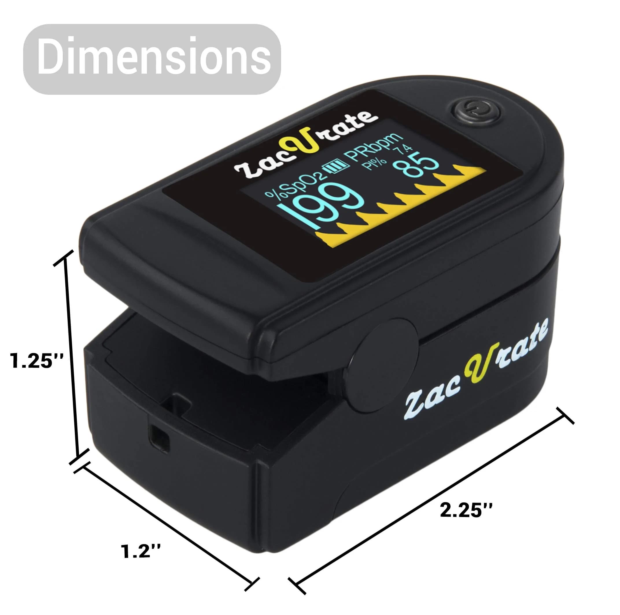 Zacurate 500C Fingertip Pulse Oximeter Blood Oxygen Monitor 1 Count | FDA Approved for Sports & Aviation - view 4