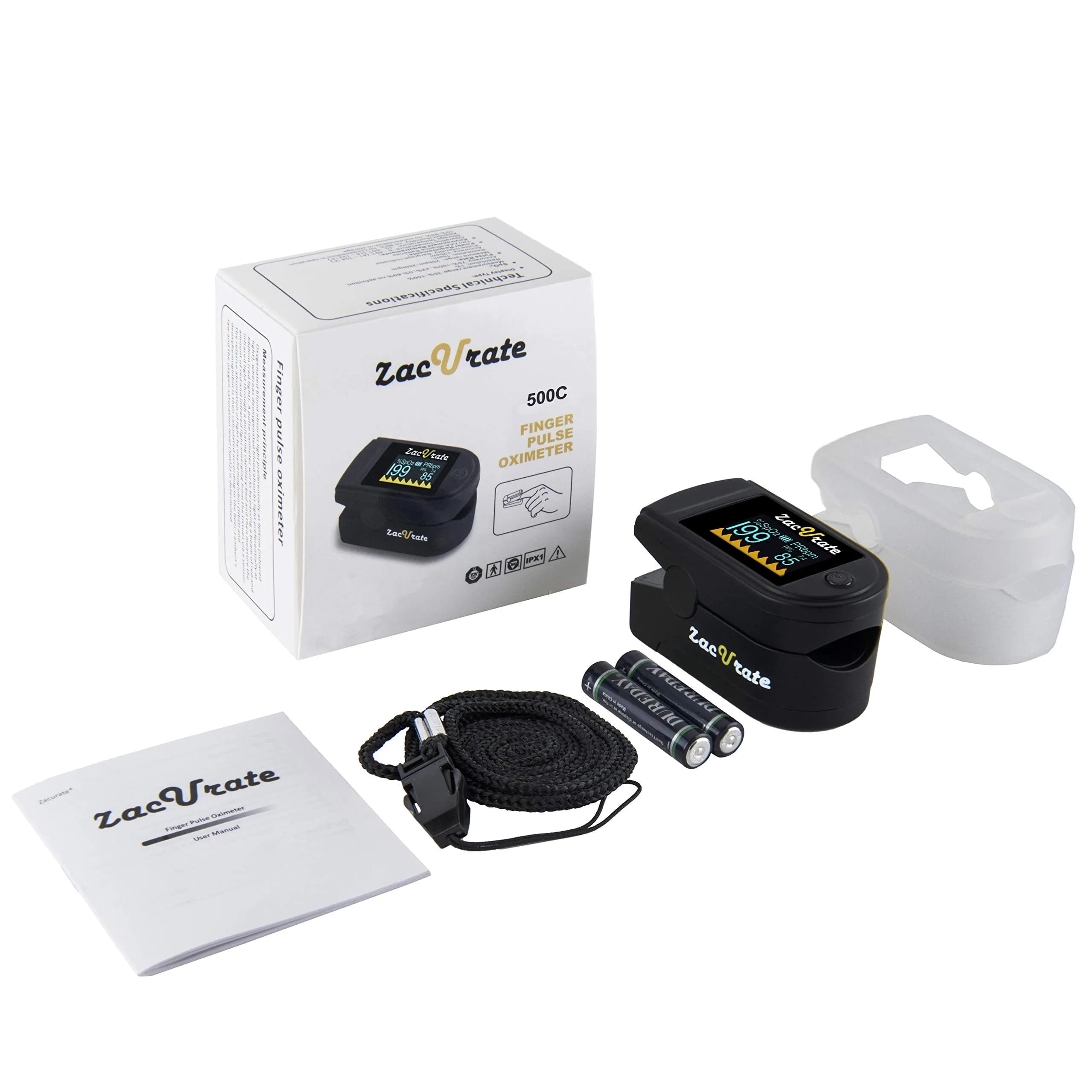 Zacurate 500C Fingertip Pulse Oximeter Blood Oxygen Monitor 1 Count | FDA Approved for Sports & Aviation - view 6