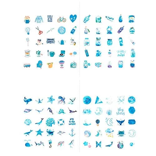 ZDOLAKIDS Sticker Decal Set 400pcs | Colorful Marine & Food Theme for Scrapbooking & Journaling thumbnail 4
