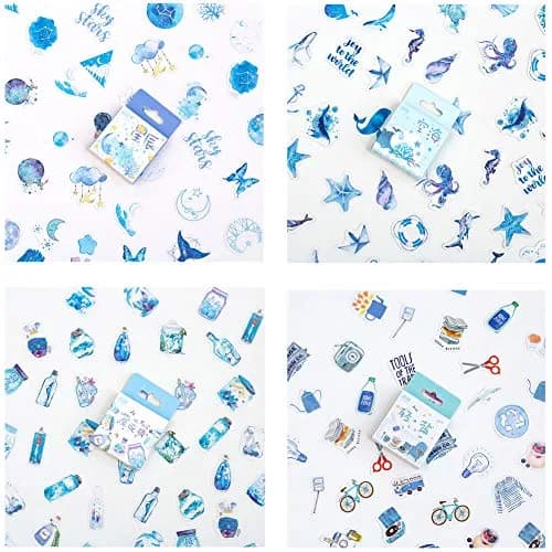 ZDOLAKIDS Sticker Decal Set 400pcs | Colorful Marine & Food Theme for Scrapbooking & Journaling thumbnail 2