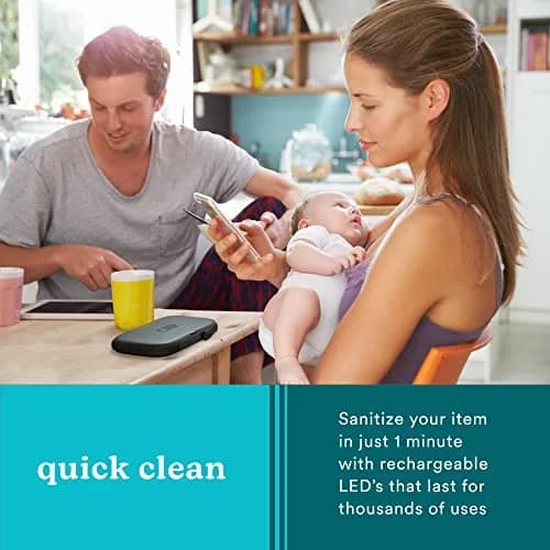 Homedics UV Clean Portable Sanitizer Box Black | Kills 99.9% of Contaminates thumbnail 5
