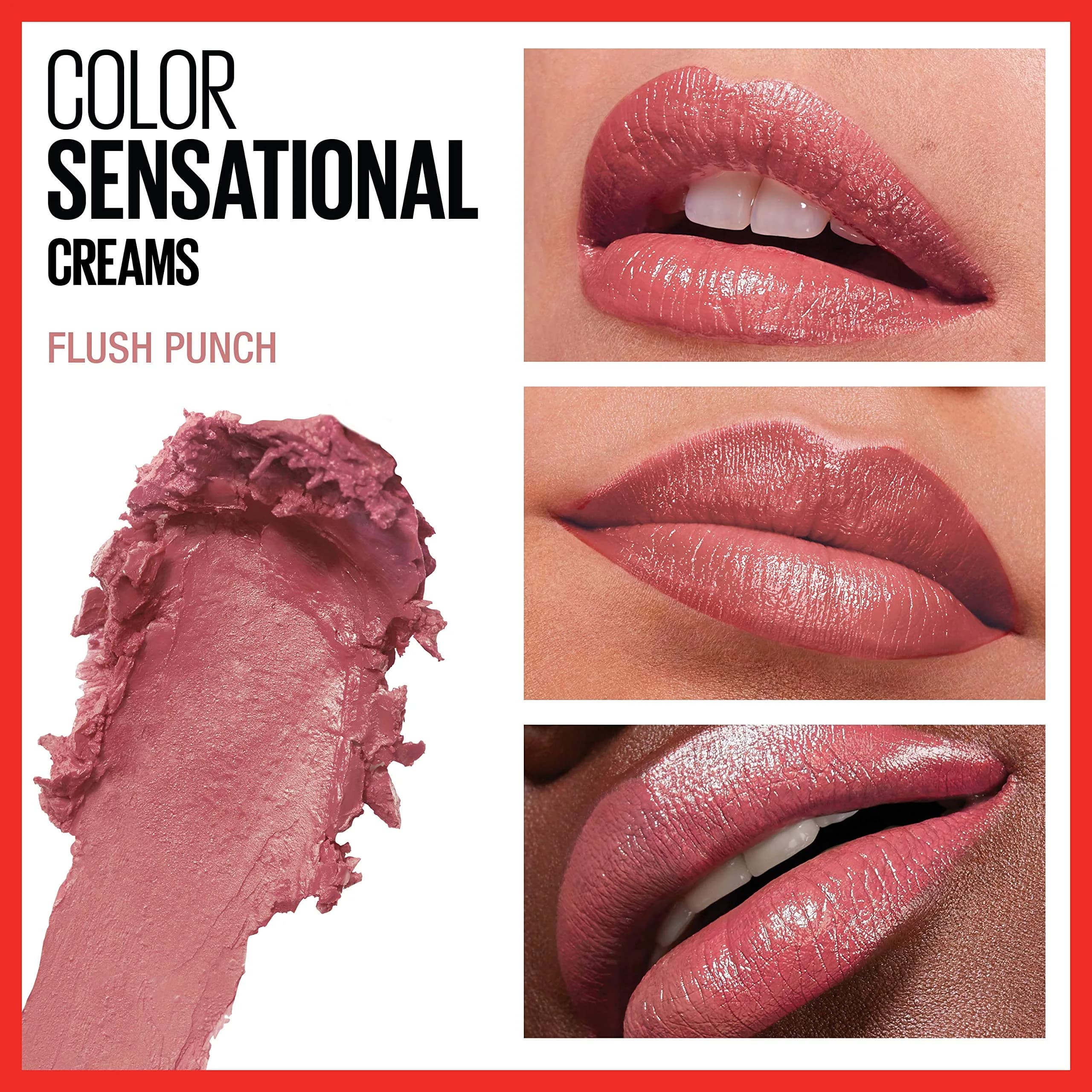 Maybelline Color Sensational Lipstick, Flush Punch (Nude Pink), Creamy Hydrating Lip Color, 4g thumbnail 3