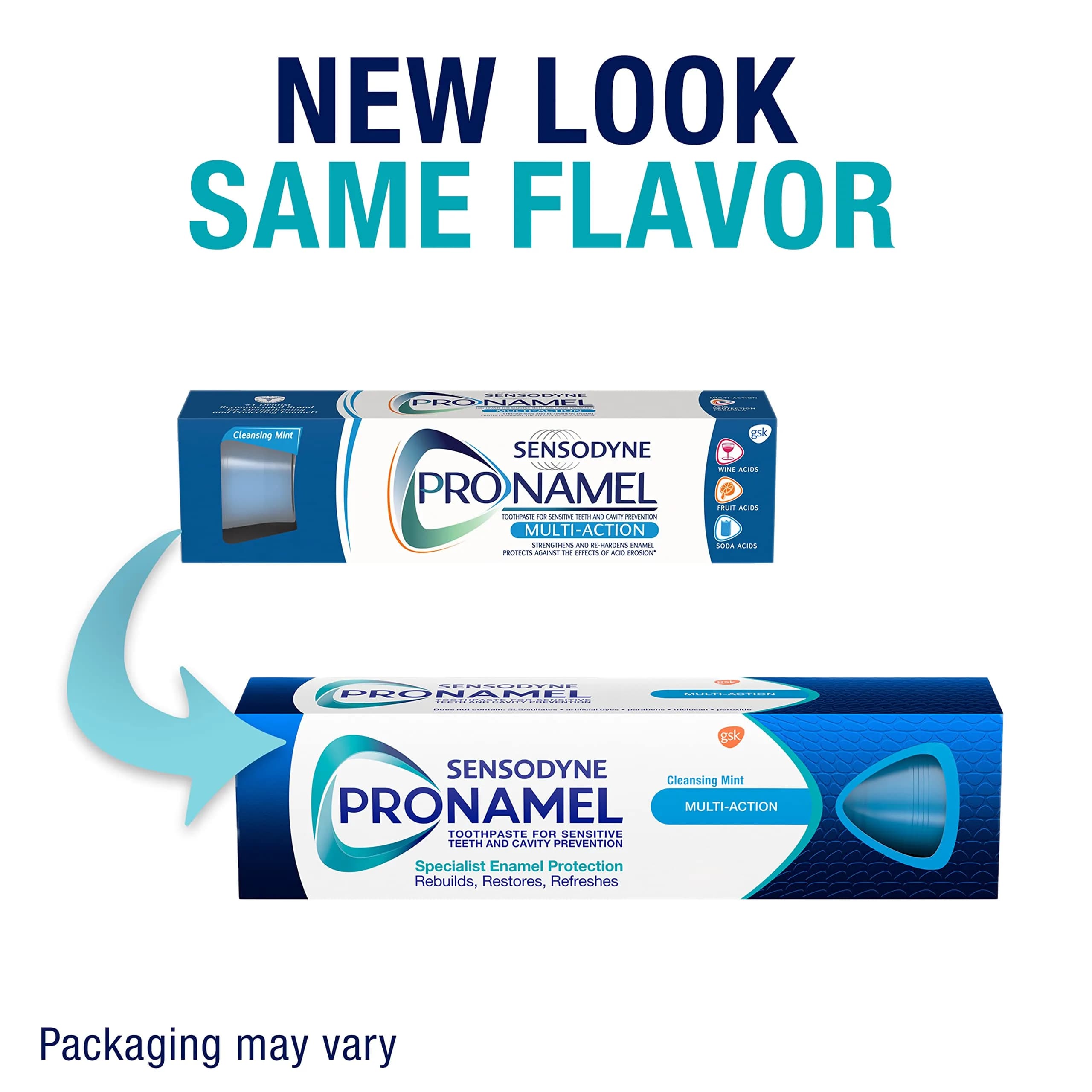 Sensodyne Pronamel Multi-Action SLS Free Toothpaste for Sensitive Teeth, Cleansing Mint, 360ml (12 Ounces Pack of 3) | Reharden and Strengthen Enamel - view 6