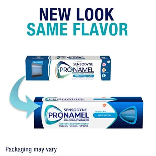 Sensodyne Pronamel Multi-Action SLS Free Toothpaste for Sensitive Teeth, Cleansing Mint, 360ml (12 Ounces Pack of 3) | Reharden and Strengthen Enamel thumbnail 6