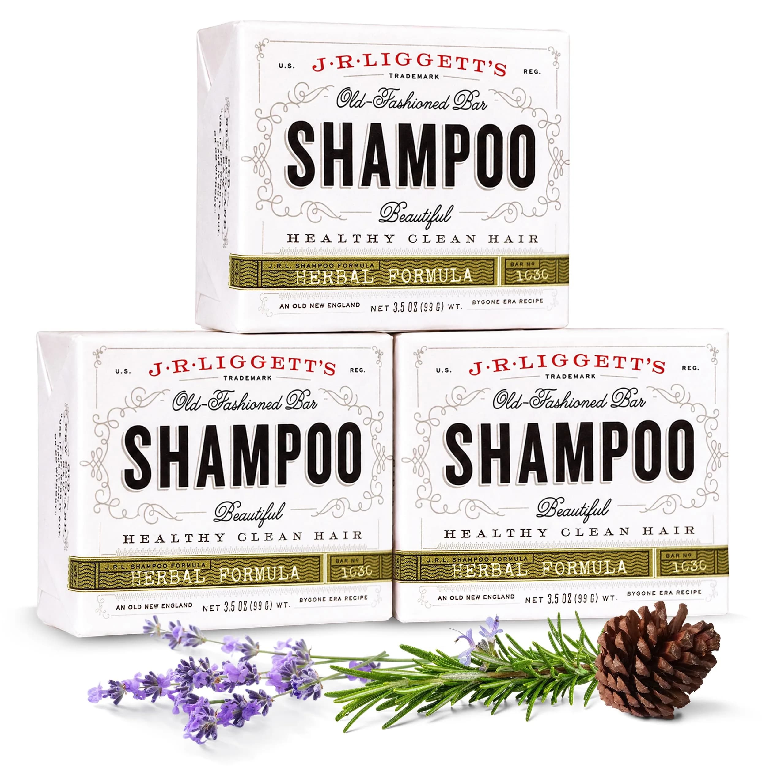 J.R.LIGGETT'S All-Natural Shampoo Bar Supports Strong & Healthy Hair | Vegan, Sulfate-Free, Herbal Scent