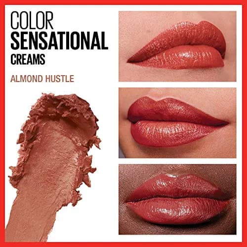 Maybelline Color Sensational Lipstick in Almond Hustle - Creamy Hydrating Nude Pink Lip Color, 4g thumbnail 3