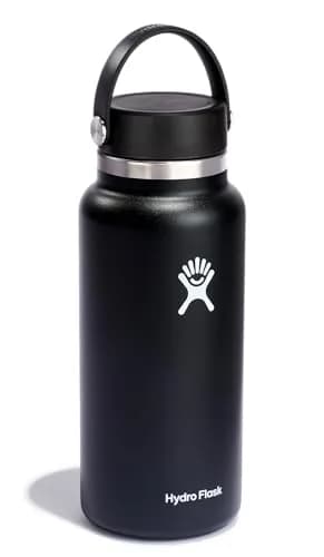 Hydro Flask Water Bottle - Insulated Stainless Steel - Wide Mouth Flex Lid, Non Spill, Leakproof in 32 Oz Black | Keeps Drinks Cold 24H & Hot 12H thumbnail 2
