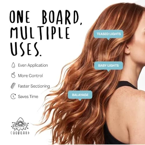 Cooboard Balayage Board with Teeth | Original Hair Highlighting Paddle, 12 in x 5 in | Easy to Clean, Lightweight, Black thumbnail 4