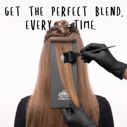 Cooboard Balayage Board with Teeth | Original Hair Highlighting Paddle, 12 in x 5 in | Easy to Clean, Lightweight, Black thumbnail 5