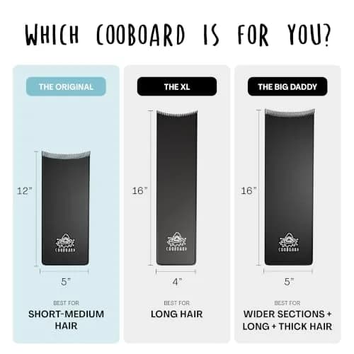 Cooboard Balayage Board with Teeth | Original Hair Highlighting Paddle, 12 in x 5 in | Easy to Clean, Lightweight, Black thumbnail 6