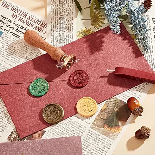PH PandaHall Compass Wax Seal Stamp 25.5mm (1 inch) Diameter | Vintage Nautical Theme for Invitations thumbnail 2