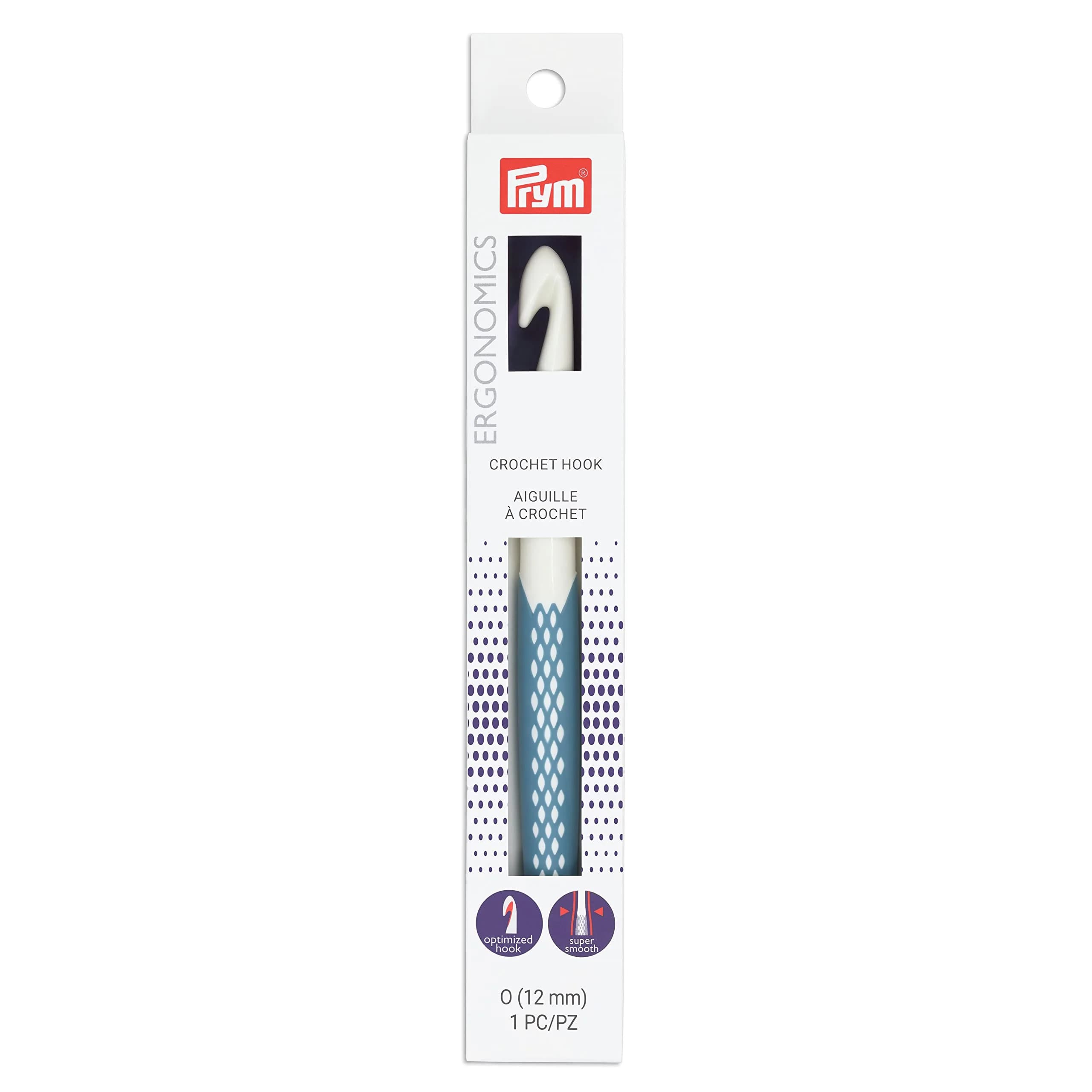 Prym Ergonomic Crochet Hook O, 11mm (0.43 inch) | Smooth Glide & Comfortable Grip
