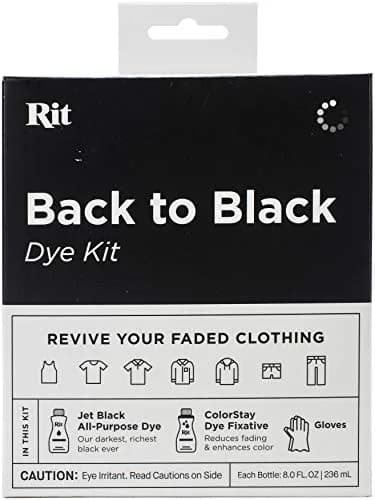 Rit Back to Black Dye Kit | Restores Faded Black Clothing | 16 Fl Oz (473 ml) thumbnail 1