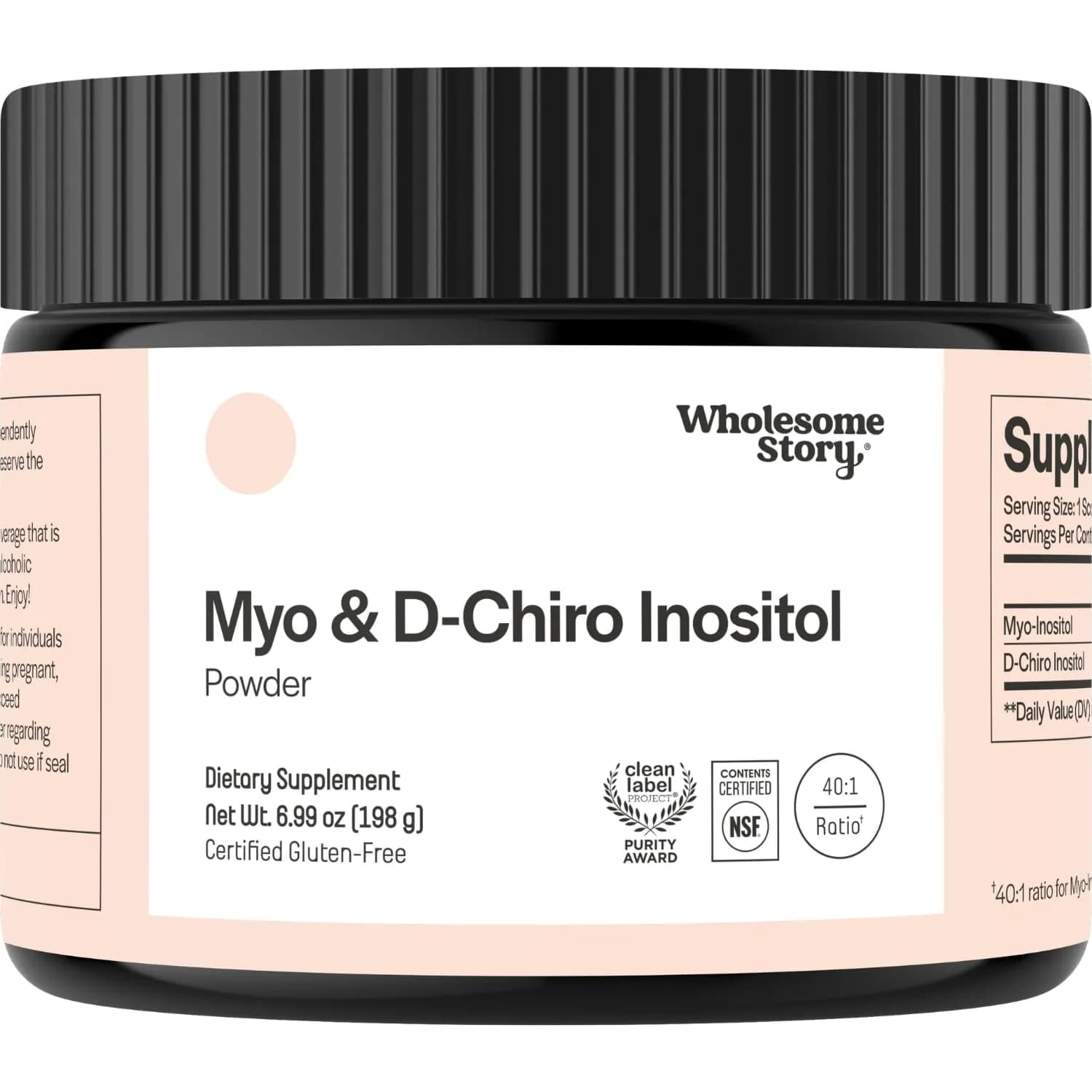Wholesome Story Myo-Inositol & D-Chiro Inositol Powder | 2000mg:50mg Ratio, 90 Servings | Supports Hormonal Balance & Ovarian Function
