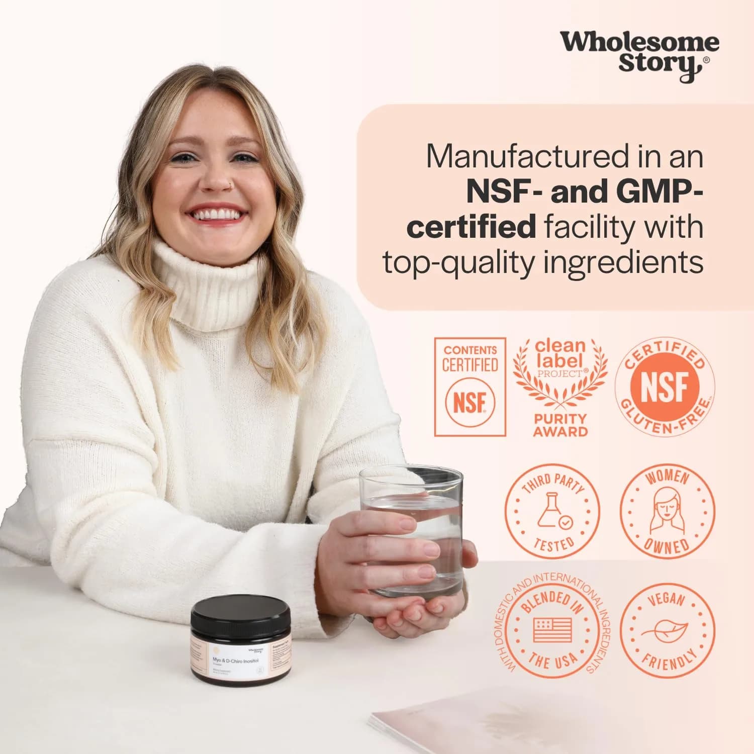 Wholesome Story Myo-Inositol & D-Chiro Inositol Powder | 2000mg:50mg Ratio, 90 Servings | Supports Hormonal Balance & Ovarian Function - view 7