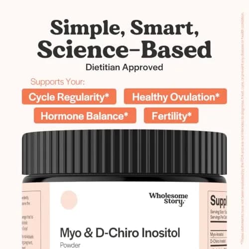 Wholesome Story Myo-Inositol & D-Chiro Inositol Powder | 2000mg:50mg Ratio, 90 Servings | Supports Hormonal Balance & Ovarian Function thumbnail 3