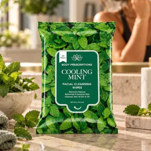 Body Prescriptions Makeup Remover Wipes - Bulk Pack, Gentle Cleansing Wipes for Easy Makeup Removal, Mint, Rosehip, Vitamin C, Lavender & Coconut | All Skin Types thumbnail 7