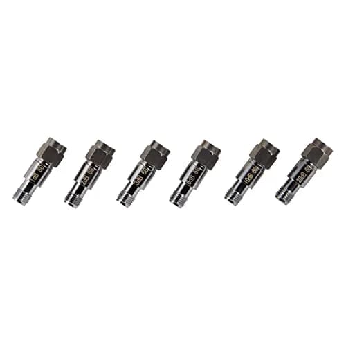 NooElec SMA Attenuator Kit - 6pc 2W 50 Ohm In-Line Attenuators | 1dB to 42dB Linear Attenuation thumbnail 1