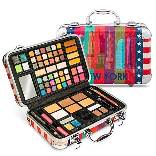 Vokai Makeup Kit Gift Set - 41 Eye Shadows, 7 Body Glitters, 1 Lip Liner Pencil, 1 Lipstick, 4 Blushs, Eye liner pencil, 5 Concealers, 2 Lip Gloss, 5 Bronzers, Mirror | Complete Cosmetic Starter Set for All Occasions thumbnail 1
