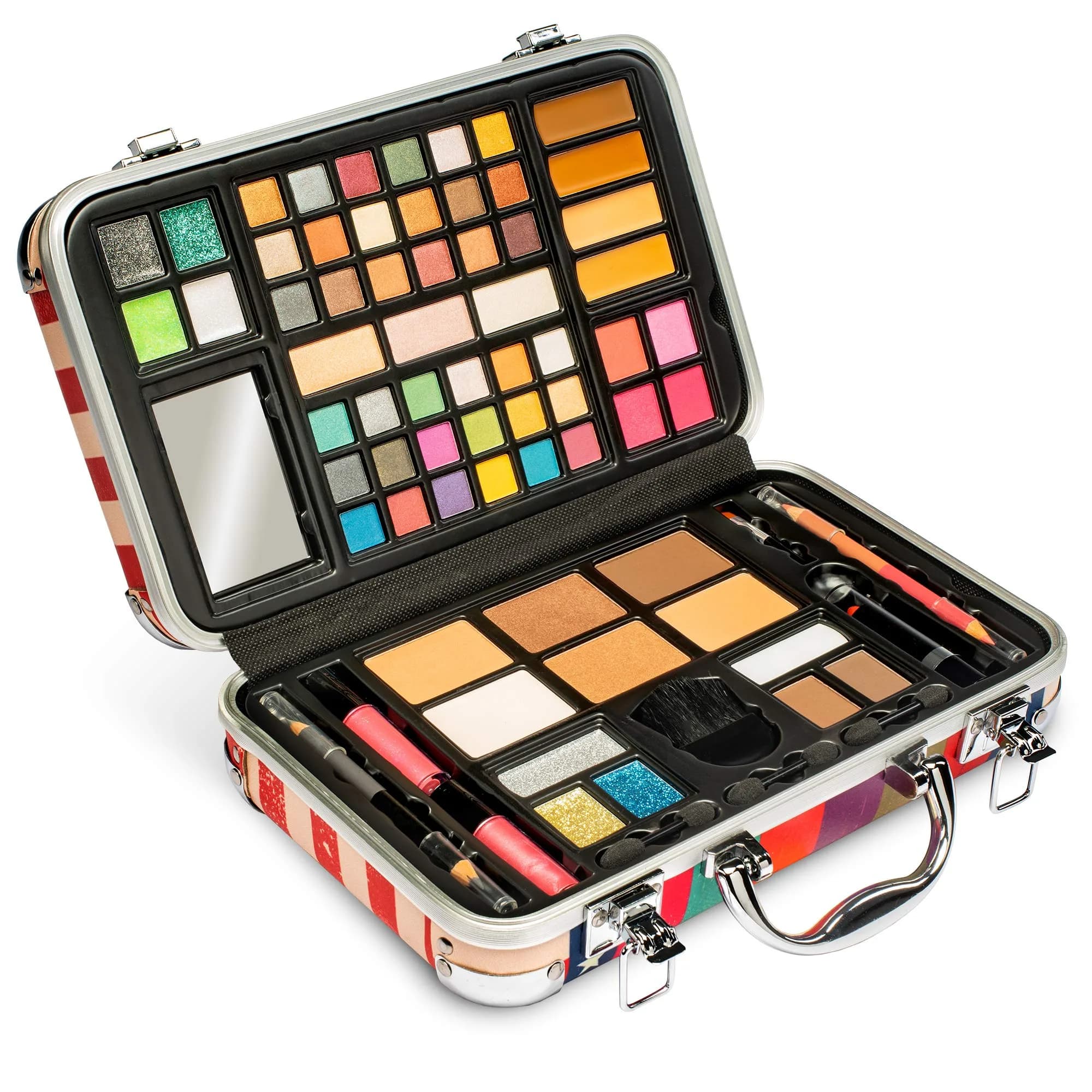 Vokai Makeup Kit Gift Set - 41 Eye Shadows, 7 Body Glitters, 1 Lip Liner Pencil, 1 Lipstick, 4 Blushs, Eye liner pencil, 5 Concealers, 2 Lip Gloss, 5 Bronzers, Mirror | Complete Cosmetic Starter Set for All Occasions - view 8