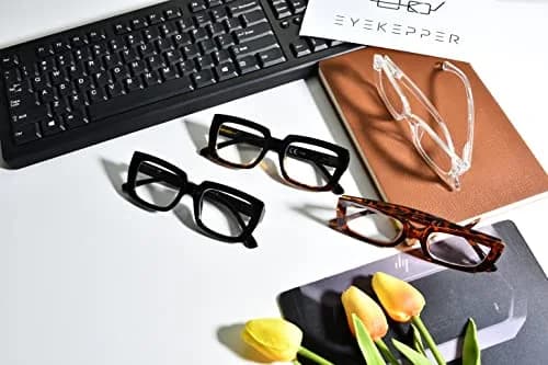 Eyekepper Oversized Square Reading Glasses for Women +1.75 | Stylish Frames with Spring Hinges thumbnail 6