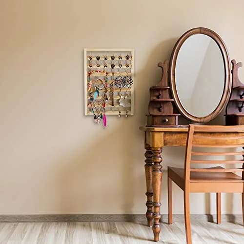 HAITRAL 48-Spool Sewing Thread Rack Wall-Mounted Wooden Organizer for Quilting thumbnail 3