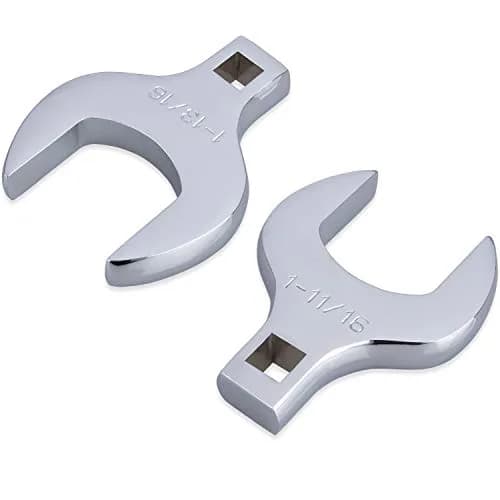 EFFICERE 14-Piece 1/2" Drive Jumbo Crowfoot Wrench Set, Chrome Vanadium Steel, Includes SAE Sizes 1-1/16" to 2" | Heavy-Duty thumbnail 3