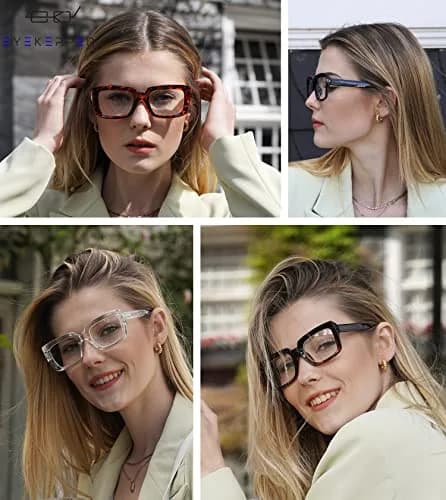Eyekepper Oversized Square Reading Glasses for Women +2.00 Magnification, 4-Pack | Optically Correct & Stylish thumbnail 2