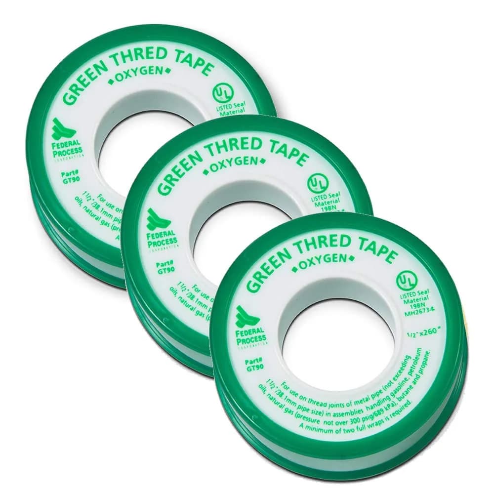 Gasoila Green PTFE Thread Seal Tape 1/2 Inch x 260 Inch | Leak-Proof, High-Density, Non-Toxic (70-120 chars) — 1/2 Inch x 260 Inch Roll