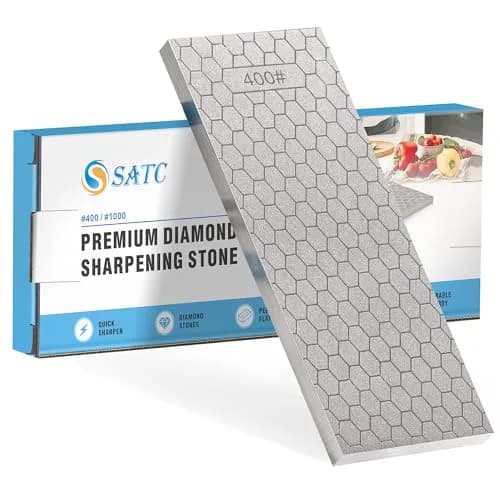 S SATC Diamond Sharpening Stone 20.32cm x 7.62cm (8" x 3") 400/1000 Grit | Fast Sharpening for All Tools thumbnail 1