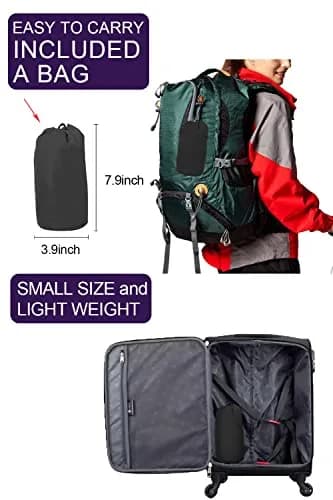 LOMON Women Waterproof Lightweight Rain Jacket Active Outdoor Hooded Raincoat (S, Black1) | Water Resistant, Breathable & Packable thumbnail 4