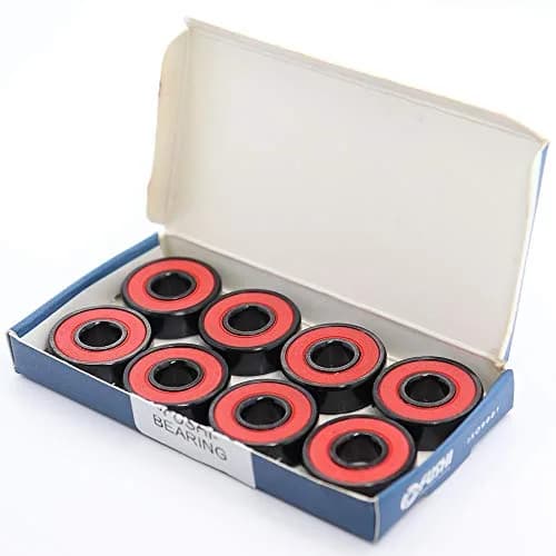 FUSHIBEARING 8x22x7mm ABEC-9 Red Sealed Ball Bearings for Skateboard | High Speed 608-2RS, Impact-Resistant Steel Cage, 8 Pcs thumbnail 7