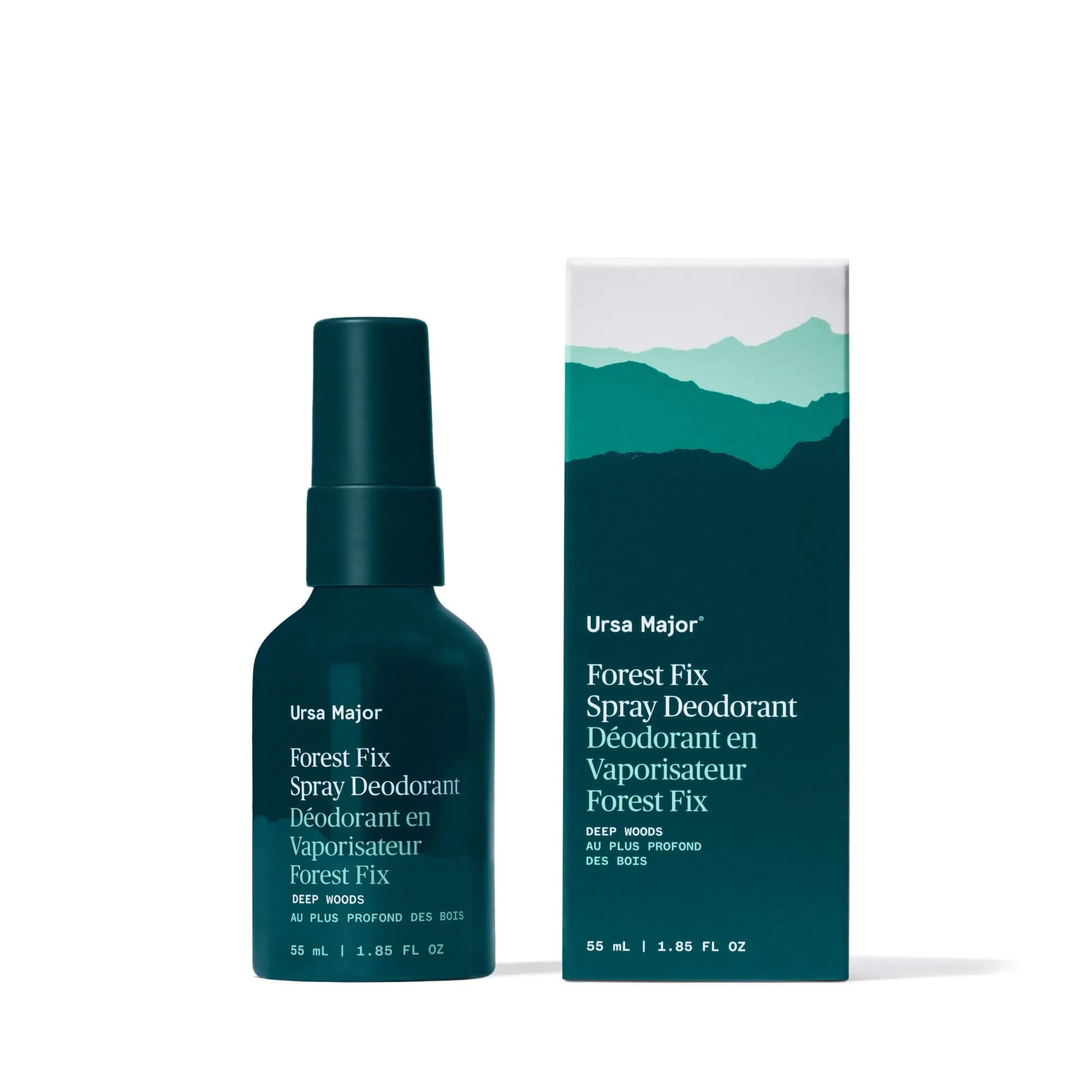 Ursa Major Forest Fix Spray Deodorant | Vegan, Aluminum-Free, Non-Staining, Sensitive Skin Friendly — 1.79 Fl Oz