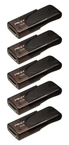PNY Attaché 4 USB 2.0 Flash Drive 5-Pack 32GB (160GB Total) | Essential Mobile Storage for Work & School thumbnail 4