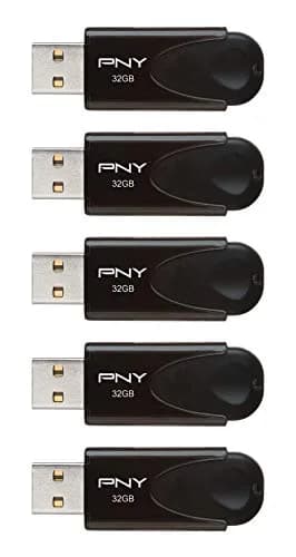 PNY Attaché 4 USB 2.0 Flash Drive 5-Pack 32GB (160GB Total) | Essential Mobile Storage for Work & School thumbnail 3