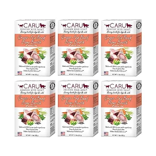 Caru Grass-Fed Beef Bone Broth for Dogs & Cats | Natural Protein & Immune Support (80c) thumbnail 1