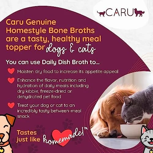 Caru Grass-Fed Beef Bone Broth for Dogs & Cats | Natural Protein & Immune Support (80c) thumbnail 2