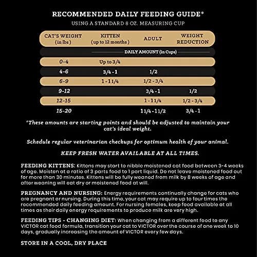 VICTOR Healthy Skin & Coat Dry Cat Food - Indoor Salmon Kibble, 15 lb | Grain-Free, High Protein, Supports Skin & Coat thumbnail 6